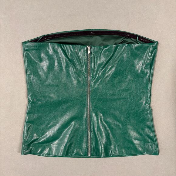 NWOT AMANDA UPRICHARD Callie Tube Top in Green Size Medium - Picture 6 of 12